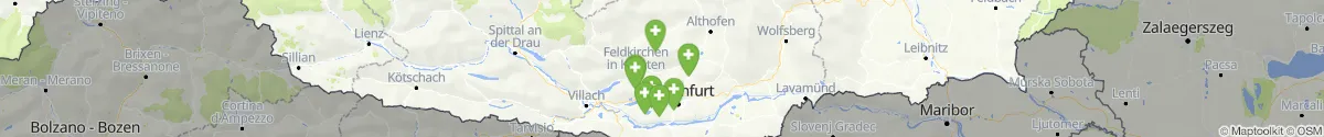 Kartenansicht für Apotheken-Notdienste in der Nähe von Sankt Urban (Feldkirchen, Kärnten)